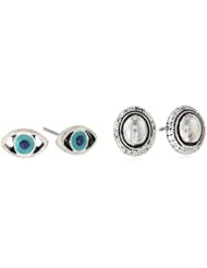 Lucky Brand "Winter Glimmer" Lapis Stud Earrings Set