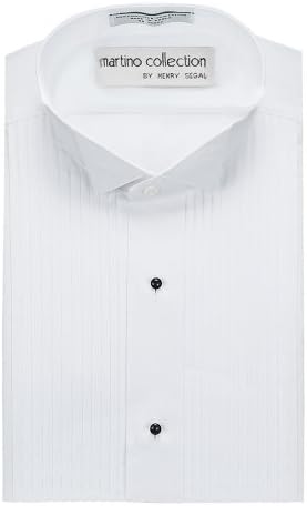 Henry Segal Men's Tuxedo Shirt - 1/4 inch pleat Wing Collar Construction