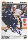 Rick Zombo, St. Louis Blues, 1991 Pro Set Autographed Card