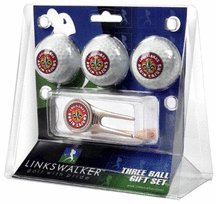 Louisiana Ragin' Cajuns 3 Golf Ball Gift Pack With Cap Tool
