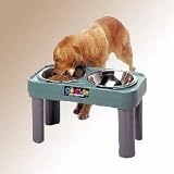 Pet Supplies : OurPet's Big Dog Raised Health Diner - Teal (16")