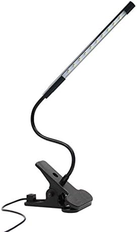 Lslight Mini Probe Stick Flexible Clip On LED Hobby Table Desk Reading USB Light Lamp Touch Dimmable On-Off (Black)
