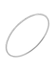 3.00 ct. tw Round Diamond Bangle Bracelet in Prong Setting - G-H SI2 - 18 Kt. White Gold