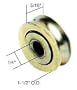 CRL 1-1/2" Diam. Steel B.B. Replacement Roller 5/16" Wide Bulk (30) Pack