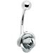 SINGLE Silver ROSE Belly Button Ring