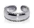 LWTS007 .925 Sterling Silver 7mm Braided Toe Ring