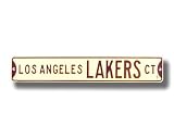 Los Angeles Lakers Court Ct Sign 6 x 36 NBA Basketball Street Sign