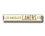 LOS ANGELES LAKERS "LOS ANGELES LAKERS COURT" Authentic METAL STREET SIGN (6" X 36")