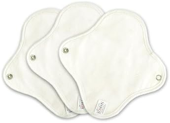 Organic Cotton Reusable Cloth Menstrual Pads / Pantie Liner 3pcs (Greige Color)