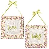 My Baby Sam Medallion Wall Art, Pink/Green