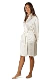 Silk Bathrobe for Women - MidNight Jewel (White, S/M) - Short Silk Robe bridal gift ideas bridal gowns bridal shower engagement gifts for her sister wedding gifts for bride perfect gift for her sister perfect presents ideas unique unusual gifts ideas for her women