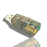 External 5.1 USB 3D Audio Sound Card Adapter for PC Desktop Notebook Laptop (Electronics)