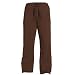 Chocolate brown Unisex Lightweight Fleece warmup tie cord cotton pants for lounging, sleep, sports. Unisex relaxed fit, available in 3 Youth sizes