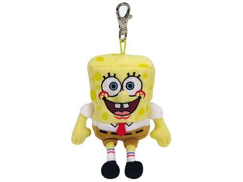 Childrens Toyshop  Toys : Beanie Baby Spongebob Key chain