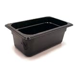Camwear Food Pan Fourth Size - 4'' Deep Black