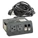 Data Port, 3 AC Outlets, 3 USB Port, 5-1/2 x 6-1/8 x 2-3/8, Silver/Black (BSHAC9984003) Category: Surge Suppressors