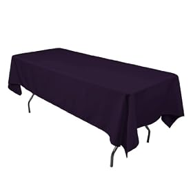 60 x 102 Inch Polyester Tablecloth Eggplant60 x 102 Inch Polyester Tablecloth