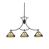 Kichler Lighting 65197 Sonora - Three Light Island, Bronze Finish with Copper Foil Shade Glass