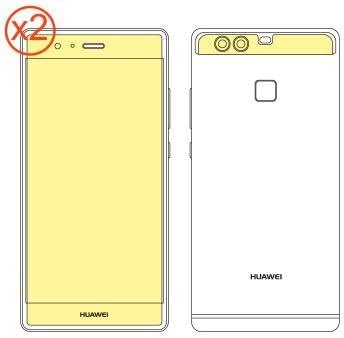 Martin Fields Overlay Plus Screen Protector (Huawei P9) Twin Pack - Includes Camera Lens Protector