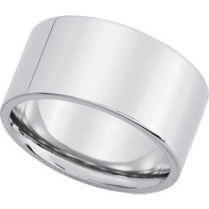 Genuine IceCarats Designer Jewelry Gift Platinum Wedding Band Ring Ring. 10.00 Mm Flat Comfort Fit Band In Platinum Size 12.5