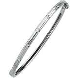 14K White Gold Diamond Bangle Bracelet