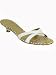 CASADEI Striped Kitten Heel Sandal 5097 in White/Multi