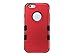ULAK iPhone 6S Case,iPhone 6 Case, Hybrid Soft Silicone Hard PC Case Anti Slip Heavy Duty High Impact Dust Scratch Shock Resistance Protective Cover for iPhone 6/6S 4.7 Inch, Red/Black