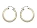 Mother of Pearl Skinny Hoop Earrings, 925 Sterling Silver