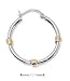 Sterling Silver Two-Tone Medium Hoops Gold Coils Earrings