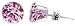 Sterling Silver 9 MM Round Pink Cubic Zirconia Stud Post Friction Back Earrings