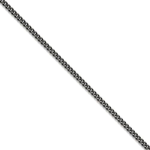 CHISEL Stainless Steel 4.0mm 20in Round Curb Antiqued Chain Necklace