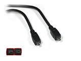 Cable avec fiche Firewire 4 contacts males ET fiche Firewire 4 contacts male Cable firewire IEEE1394