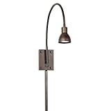 LED Bronze Gooseneck Plug-In Swing Arm Wall Lamp