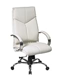 Office Star Deluxe Highback White Leather Executive Office Desk Chairs #7270
