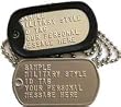 Customized military dog tags