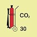 IMO149R - IMO, Symbol, Wheeled Fire Extinguisher Co2, 6