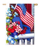 Patriotic Perch Flag Silk Reflections Garden Size Flag