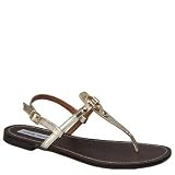 Steve Madden Women's PG Tips Sandal,Gold Metallic,8 M US