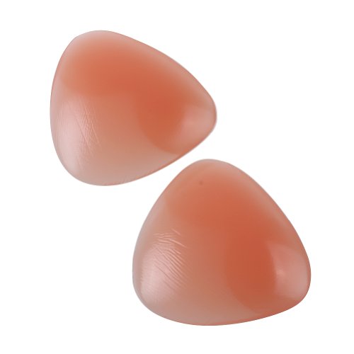Sealike Waterproof Triangle Silicone Bra Bikini Gel Inserts Push-up Breast Pads Swimsuit and Bra Inserts Cleavage Enhancer Enhancement Falsies Bikini Pads for Women Girls with a Stylus(Nude)