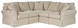 Christine Designer Style Fabric Slipcovered Sectional: Christine 2-Piece Designer Style Slipcovered Sectional Couch