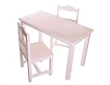 from FurniToys Handmade Wooden Table & 2 Chairs for Children
