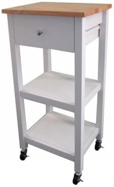 Rolling Kitchen Cart with Pull Out Storage Draw and 2 Level Shelves a great piece of kitchen furniture