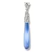 Sterling Silver, Pink Quartz and Blue Fiber Optic Drop Pendant by Sajen