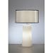 Rico Espinet Olinda Table Lamp Night Light in Frosted White with Black Organza Shade