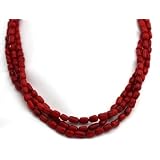 Amber Necklaces 3 strands Red Amber Beads Beaded Necklace 17 Long