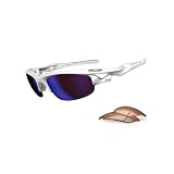 Oakley Fast Jacket Sunglasses Polished White / Gold Iridium Polarized