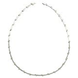 14K Two Tone Gold Pave Set Round Diamond Necklace (0.70 ctw, G-H, SI1)