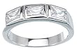 925 Sterling Silver Baguette CZ Ring