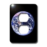 Stars and Planets - Planet Earth - Light Switch Covers - 2 plug outlet cover