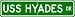 USS HYADES AF 28 Street Sign - Navy
